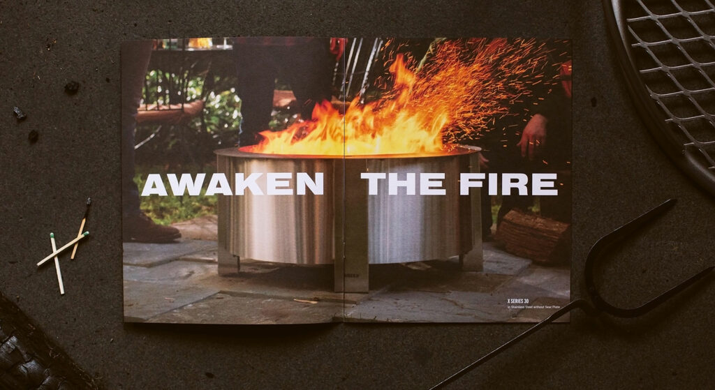 full spread Breeo ad: Awaken the Fire